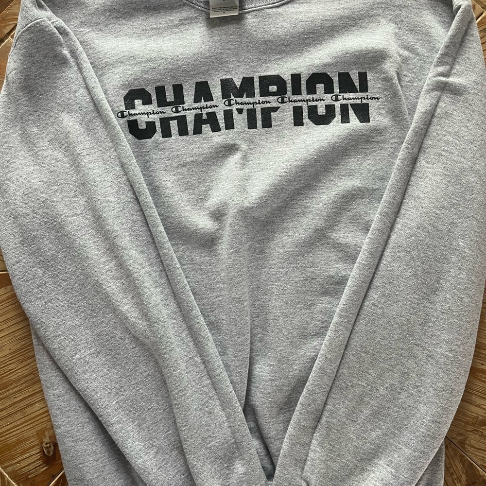 Champion Heather Gray Logo Sweatshirt